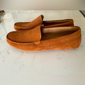 M Gemi The Felize Suede Moccasin Slip On Leather Shoe Saddle Brown Size 9